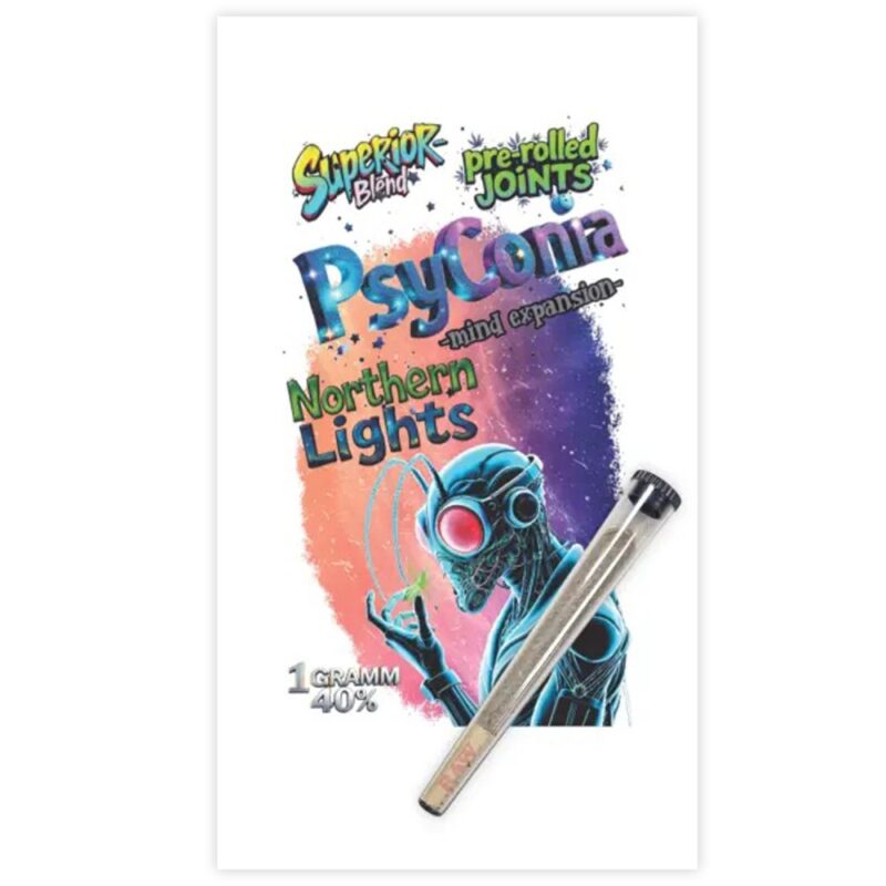 PsyConia Pre-Rolls 1g | 40% H3 Superior Blend - Northern Lights
