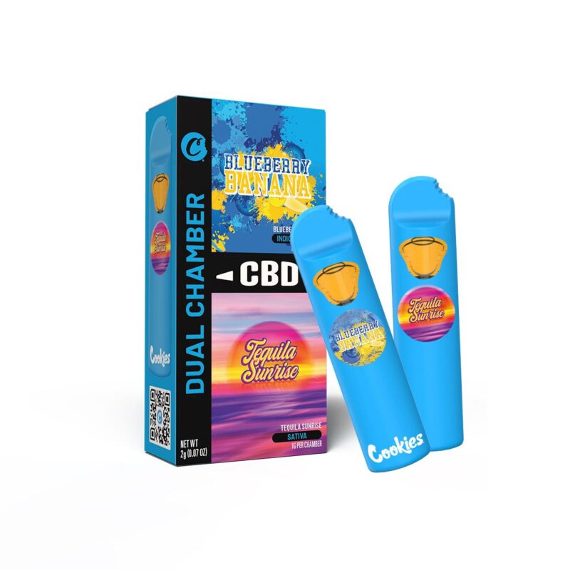 Cookies Dual Champer CBD Vape - Blueberry Banana & Tequila Sunrise