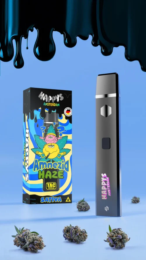 Happys Amsterdam 96% TAC – Amnesia Haze Vape 1ml