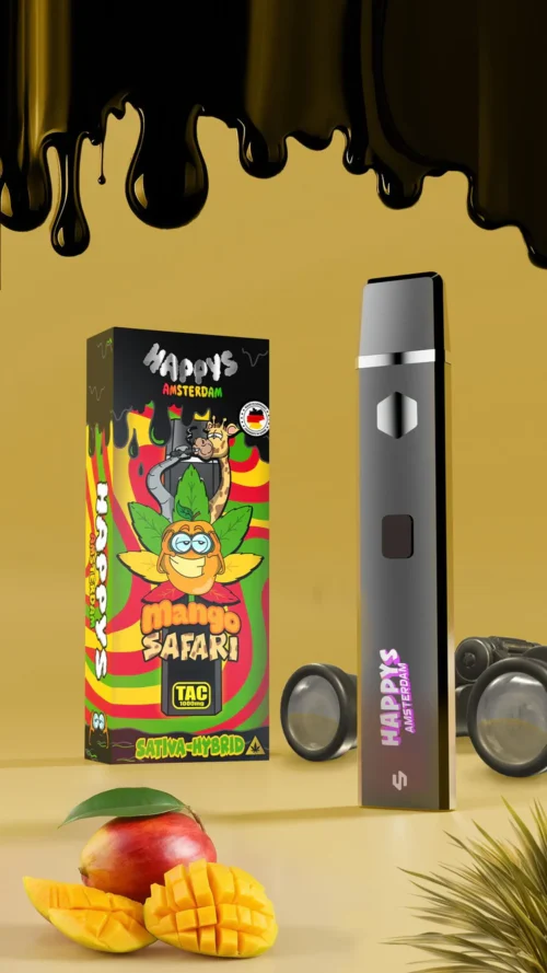 Happys Amsterdam 96% TAC – Mango Safari Vape 1ml