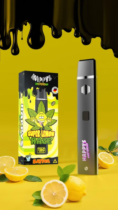 Happys Amsterdam 96% TAC – Super Lemon Haze Vape 1ml