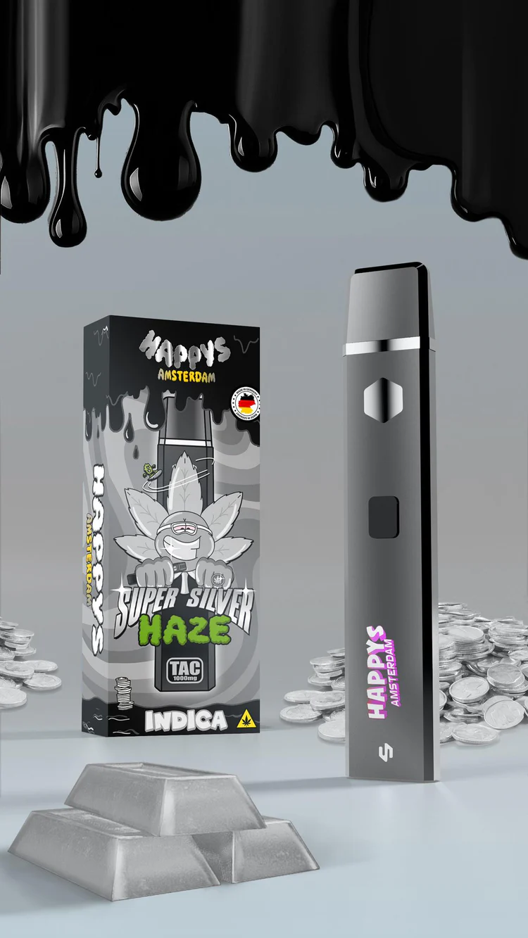 Happys Amsterdam 96% TAC – Super Silver Haze Vape 1ml