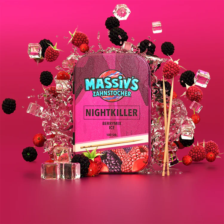Massiv's Zahnstocher Nightkiller (BerryMix Ice) 100Stk.