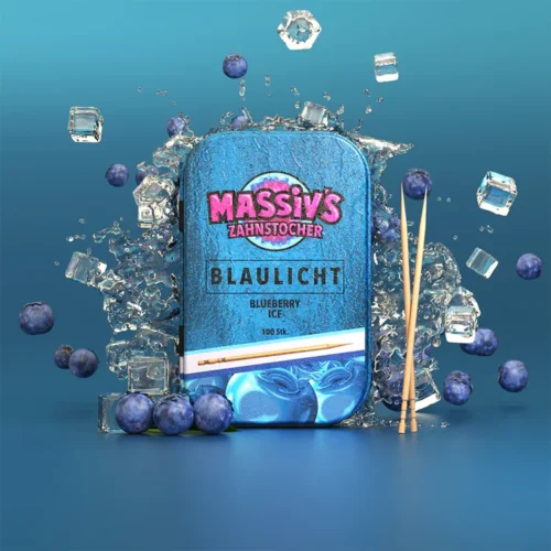 Massiv's Zahnstocher Blaulicht (Blueberry Ice) 100Stk.