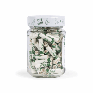 PURIZE Conical Aktivkohlefilter 5–6 mm – 120 Stück im Glas, Weiß (VE 10 × 120)