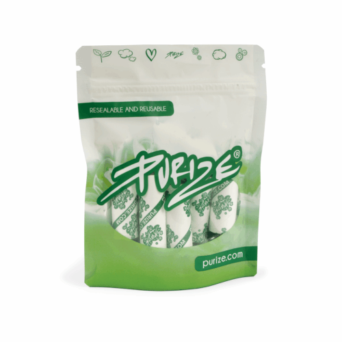 PURIZE Big Size Aktivkohlefilter 14 mm – 7 Stück im PE-Beutel, Weiß