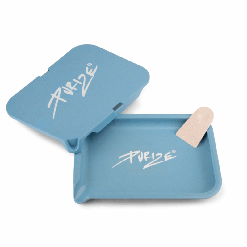 PURIZE Hanftray mit Deckel (VE 6 Stück), Blau