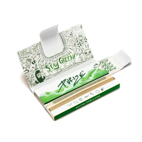 PURIZE Papes & Tips King Size Slim – 32 KSS Papers + 16 Aktivkohlefilter Xtra Slim pro Booklet (VE 12 Stück)
