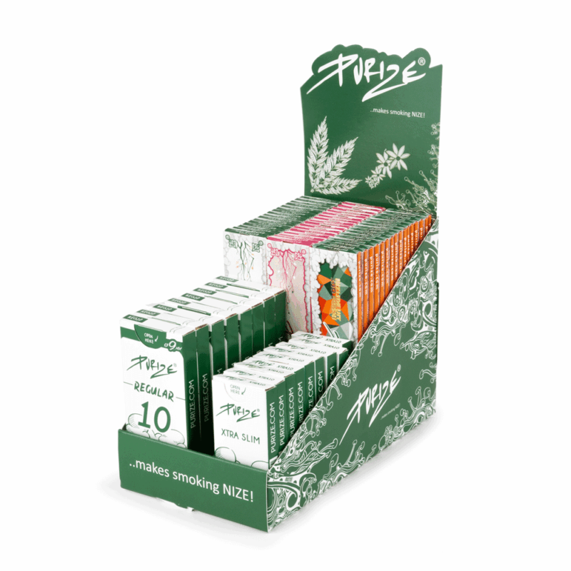 PURIZE Paper & Filter Aufsteller King Size Slim – 48 Papers + 16 Filterriegel