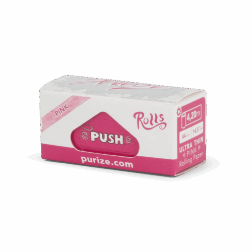 PURIZE Pink Rolls Unbleached – 4 Meter pro Rolle, Pink (VE 24 × 4 m)