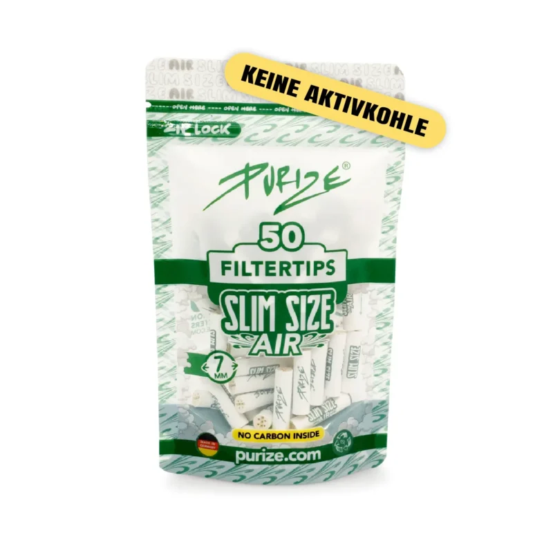 PURIZE Slim Size Air 7 mm – 50 Stück im PE-Beutel, Weiß (VE 10 × 50)