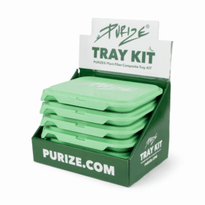 PURIZE Hanftray mit Deckel (VE 6 Stück), Grün