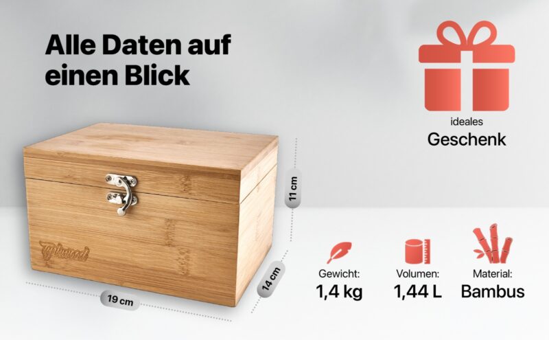 Tyskwood® Stash Box aus Bambus
