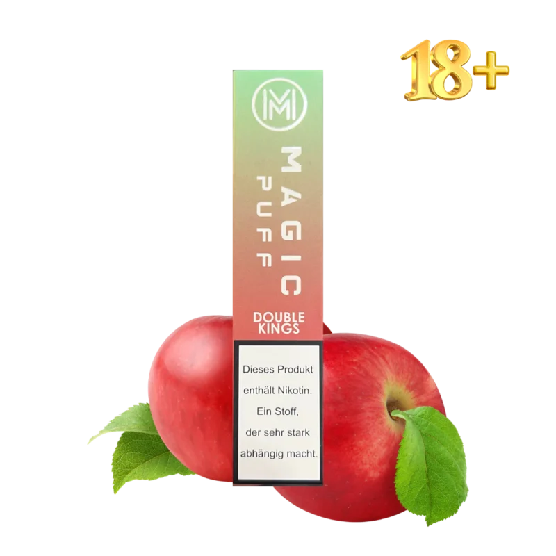 MAGIC PUFF Einweg E-Zigarette – 700 Züge, 20 mg/ml, Double Kings (Doppel Apfel)