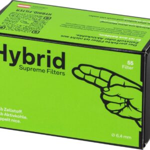 Hybrid Supreme Filters Ø 6,4mm Zellstoff/Aktivkohle 55 Stück (VE 8) – 30mm Premium Aktivkohle Filter