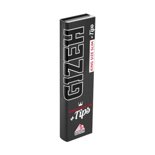 GIZEH King Size Slim Papes + Tips Extra Fine VE – Ultradünne Premium Drehpapiere mit Filtern