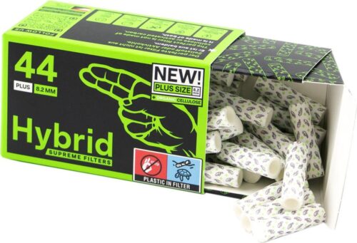 Hybrid8mm442_1920x1920-cannectra Hybrid Supreme Filters Plus Size Ø 8,2mm – Aktivkohle Filter 44 Stück | 30mm Zellstoff Premium Filter - VE mit 8 Packungen