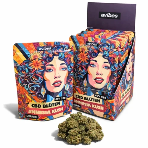 avibes® Amnesia Kush CBD Blüten 45% CBD – Frisches Haze-Kush Premium Sativa Hybrid Aroma