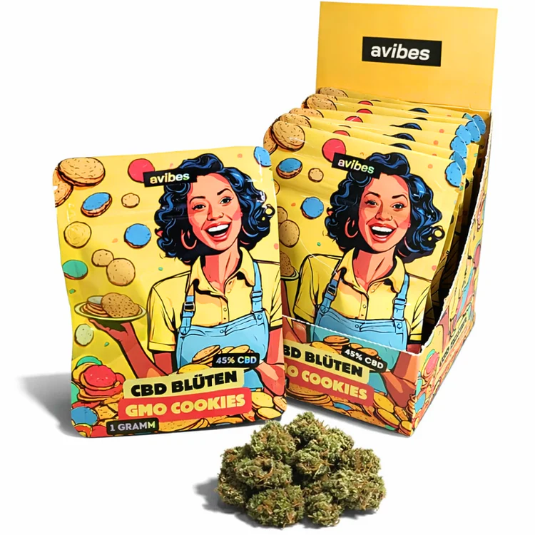 avibes® GMO Cookies CBD Blüten 45% CBD – Intensives Premium Cookie Hybrid Aroma
