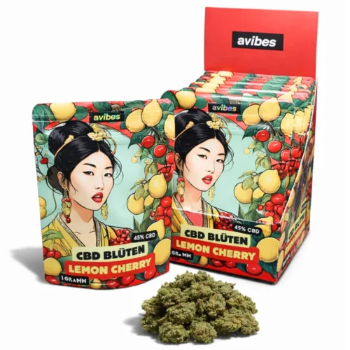 avibes® Lemon Cherry CBD Blüten 45% CBD – Fruchtig-süßes Premium Citrus Cherry Hybrid Aroma