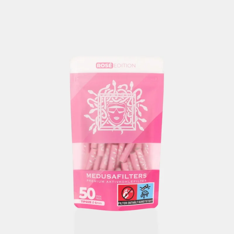 Medusa ROSÉ Aktivkohlefilter 6 mm (50 Stück)