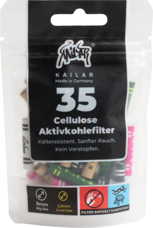 Kailar Soft Cellulose Aktivkohlefilter Mixed 5.9 mm im Beutel 35 Stück (10er VE)