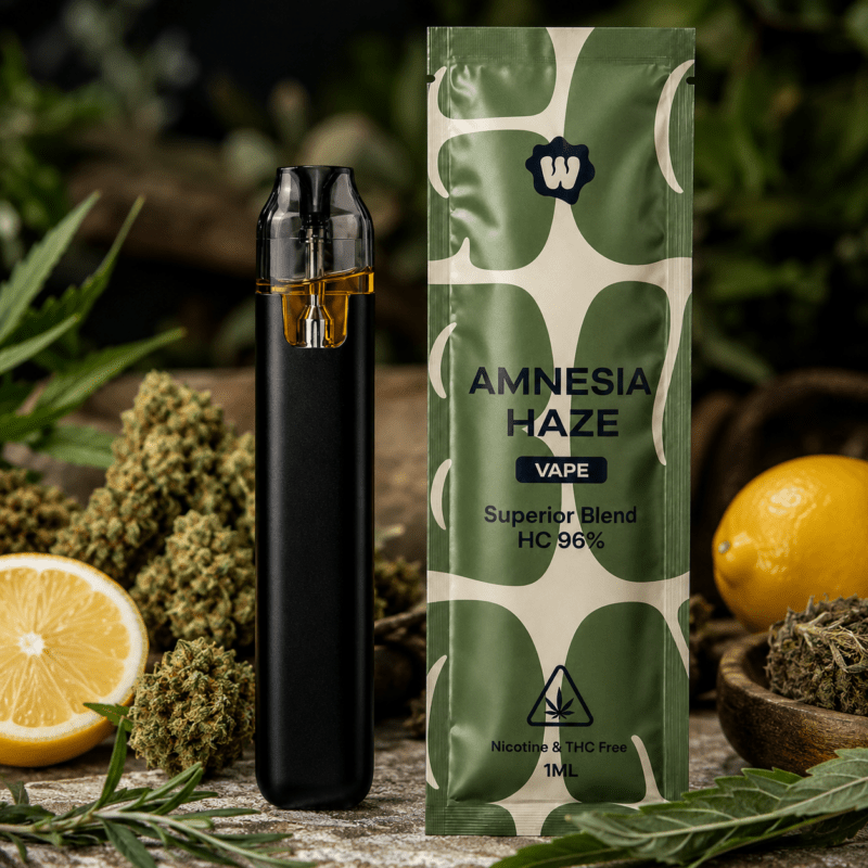 Weed For Friends Amnesia Haze 96 % Superior Blend Vape 1 ml
