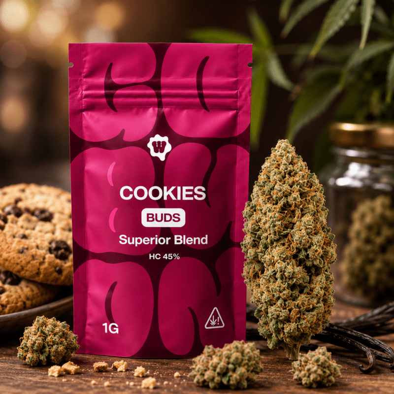 Weed For Friends Cookies Buds 45 % Superior HC Blend 1 g