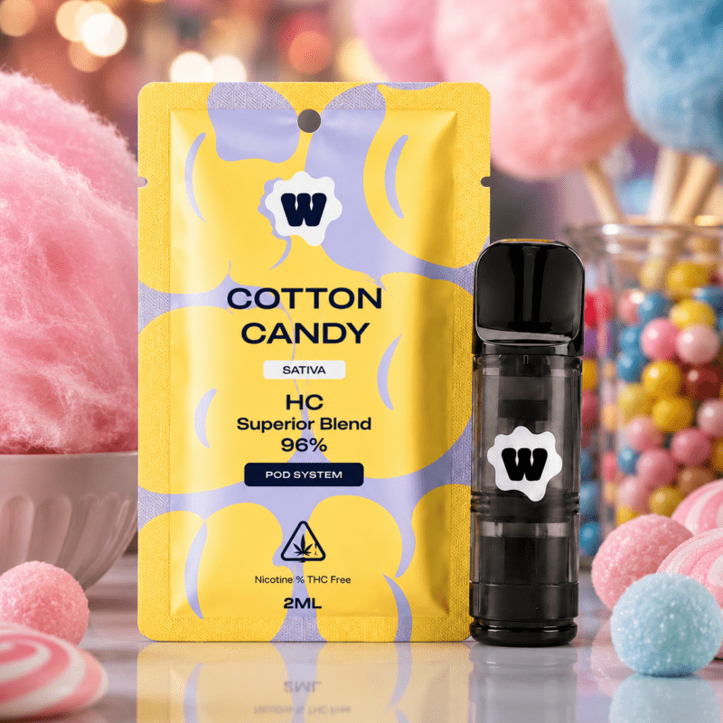 Weed For Friends Cotton Candy Sativa 96 % Superior Blend Pod System 2 ml